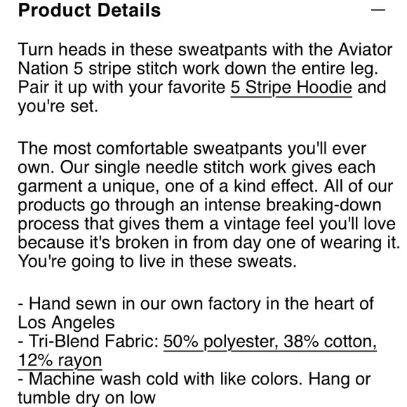 AVIATOR NATION RAINBOW SWEATPANTS SIZE S - Picture 6 of 7